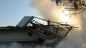 Nella foto: i vigili del fuoco in azione a seguito dell'incidente