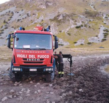 L'intervento dei Vigili del Fuoco