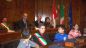 Nella foto, il sindaco baby Valente con la fascia tricolore al petto