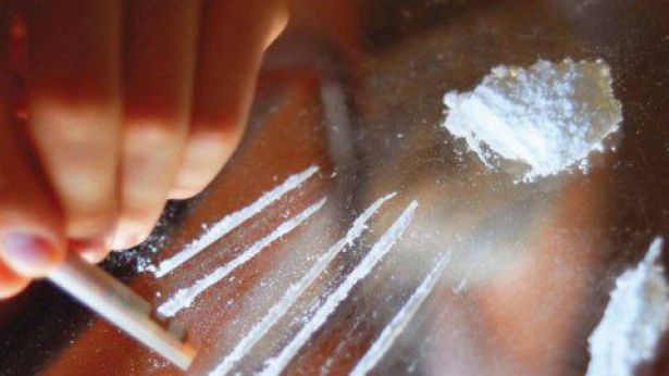 Nella foto, strisce di cocaina