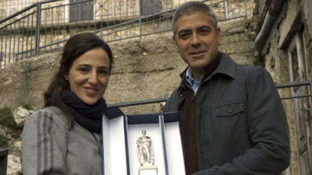 Nella foto, Valentina Carnelutti e George Clooney al Sulmonacinema