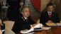 Nella foto, il comandante Ernesto Grippo e il sindaco Lapenna