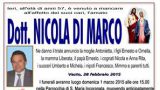 L'annuncio funebre del dott. Di Marco