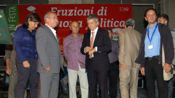 Nella foto: il leader di SEL, Nichi Vendola a Vasto