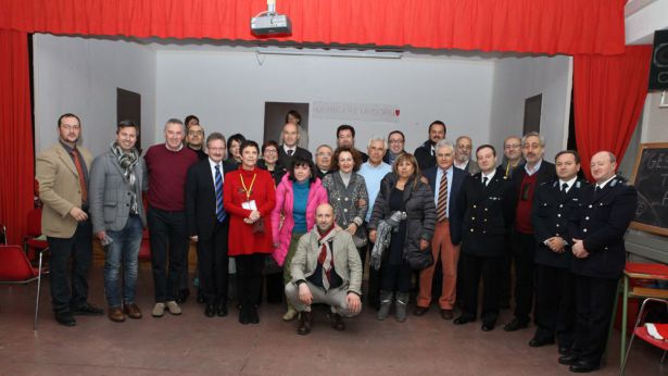 La foto ricordo all'interno della Casa Lavoro