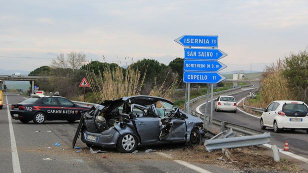 Incidente stradale avvenuto sulla Trignina