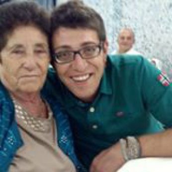 Simone Lizzi con la madre