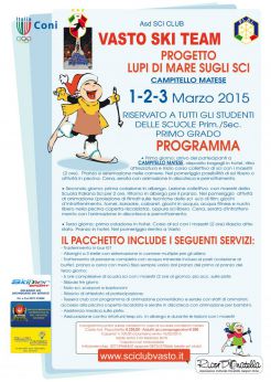 Locandina "lupi di mare sugli sci"