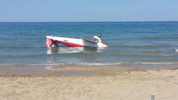 Uno dei due aerei coinvolti nell'incidente