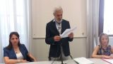 Gianfranco Basterebbe con gli altri due componenti del Cda