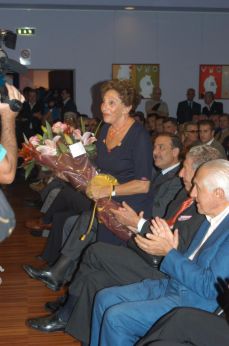 La signora Anna Spataro a Vasto in occasione di una manifestazione organizzata per ricordare il compianto sen. Giuseppe Spataro