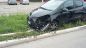 L'auto danneggiata