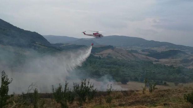 Guilmi: utilizzo degli elicotteri per spegnare le fiamme