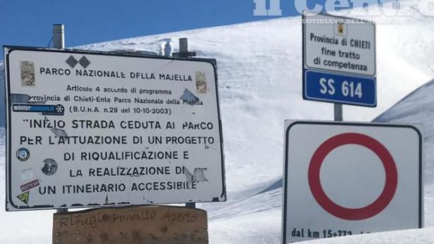 La Majelletta: la strada che conduce al Rifugio Pomilio