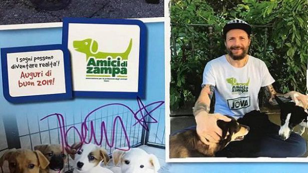 L'immagine di Jovanotti sul calendario di "Amici di zampa"