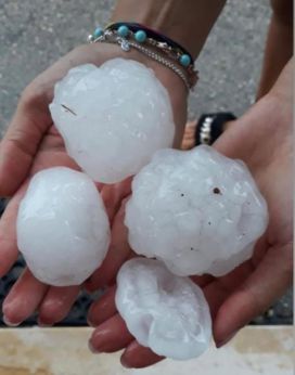 Grandine a Pescara
