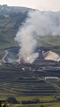 La terza vasca del CIVETA in fiamme
