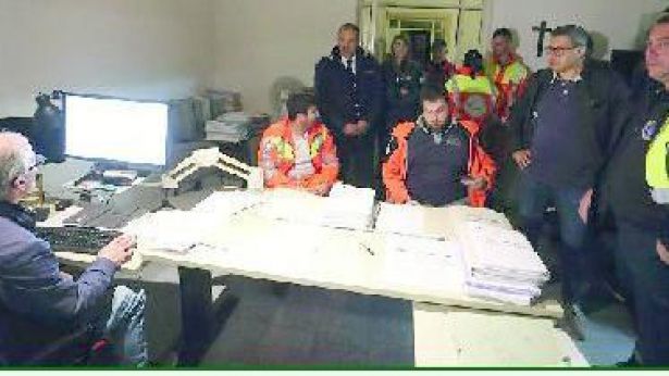 La Protezione Civile all'opera