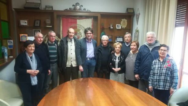 I componenti del direttivo del Centro Aggregazione Anziani ricevuti in Municipio