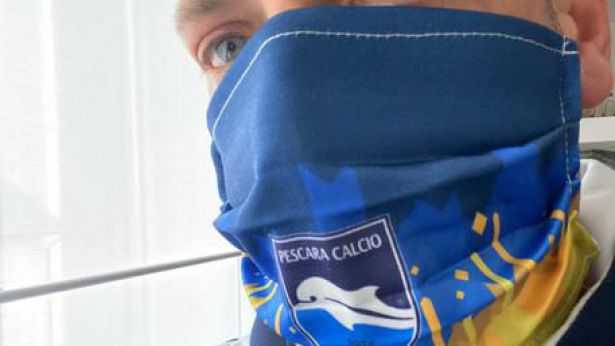 Pescara Calcio: in campo con le mascherine