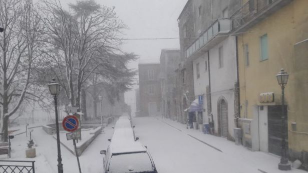 San Buono: abbondante nevicata