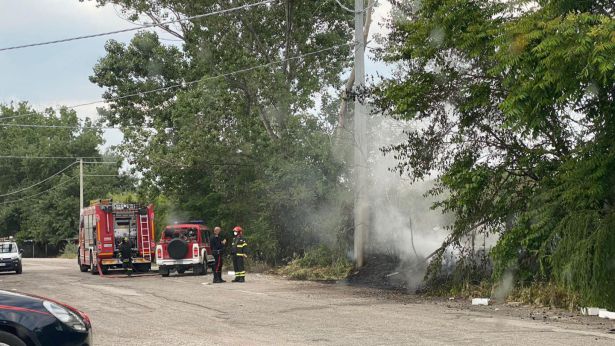 Incendio nella zona di Punta Penna