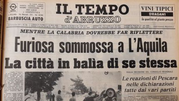 La prima pagina del quotidiano "Il Tempo"