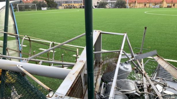 Campo San Paolo: la torre faro crollata