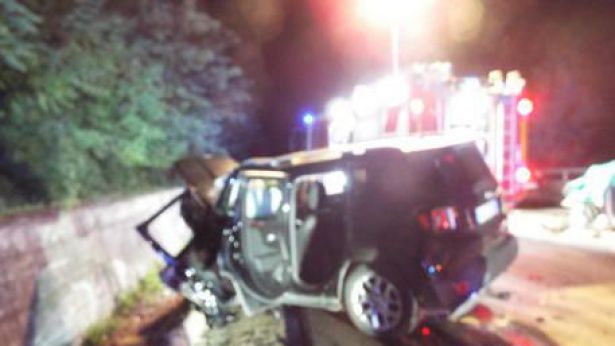 Una immagine del drammatico incidente stradale