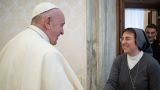 Suor Alessandra con Papa Francesco