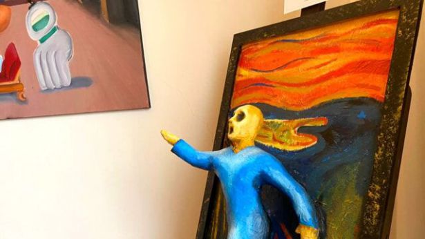 Opere d'arte nel reparto di radioterapia