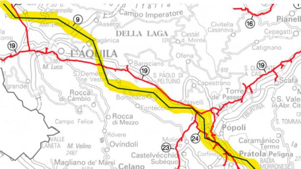 Tracciato del metanodotto della Snam