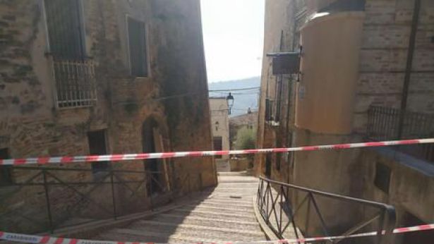 Bucchianico: la stradina dove è stato ritrovato il corpo della donna