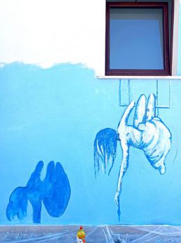 Il murales realizzato da Scutece