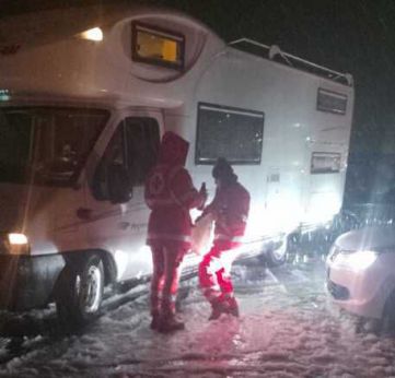 Un mezzo bloccato in Molise