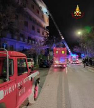 L'intervento dei Vigili del Fuoco