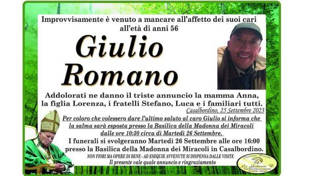 Necrologio di Giulio Romano