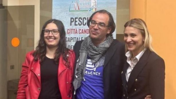 Rachele Lupi con il prof. Gianni Rodini e l'assessore Anna Bosco