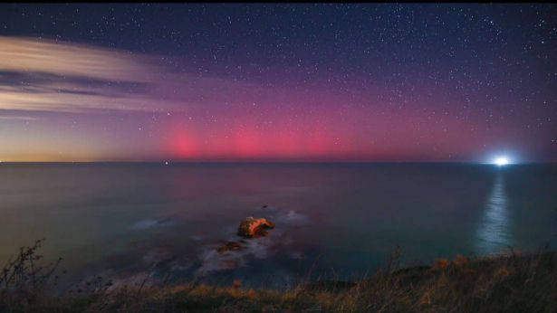 L'aurora boreale a Punta Aderci