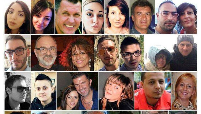 Le vittime di Rigopiano