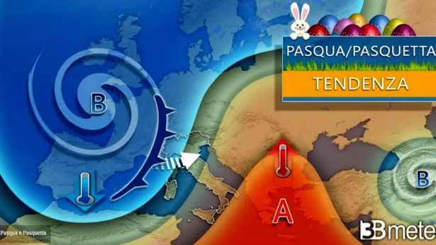 La mappa delle previsioni meteo