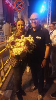 Valentina Persia con l'ex presidente Antonio Pietroniro