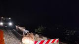 Il masso precipitato sulla statale