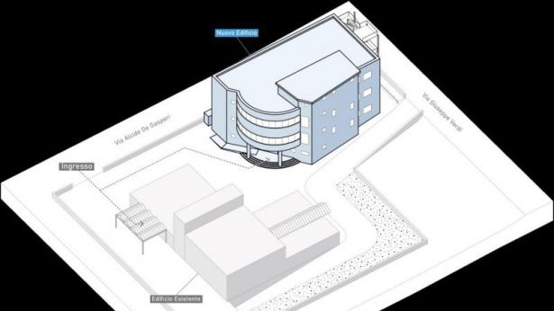 Il disegno della nuova struttura sanitaria che verrà realizzata a San Salvo