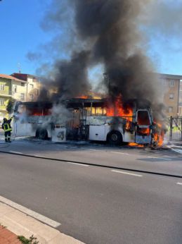 San Salvo: autoius della Cerella a fuoco