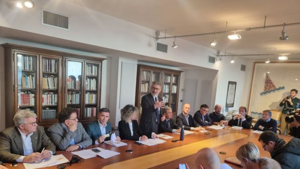 Un momento della conferenza stampa