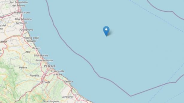 La localizzazione del terremoto in Adriatico
