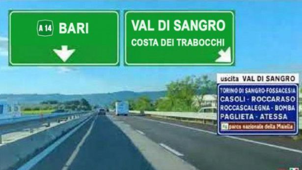 A/14: nuova denominazione per il Casello di Val di Sangro