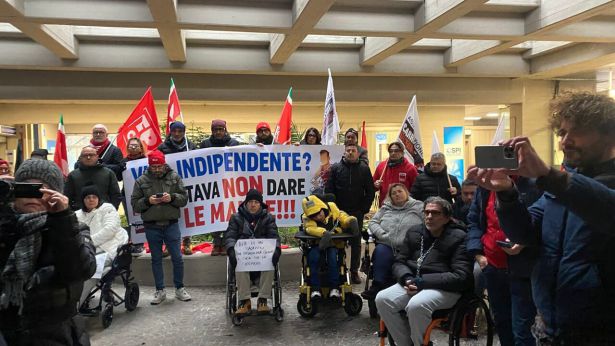 Una manifestazione sulla Vita Indipendente