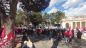 I MANIFESTANTI DINANZI ALL'EMICICLO